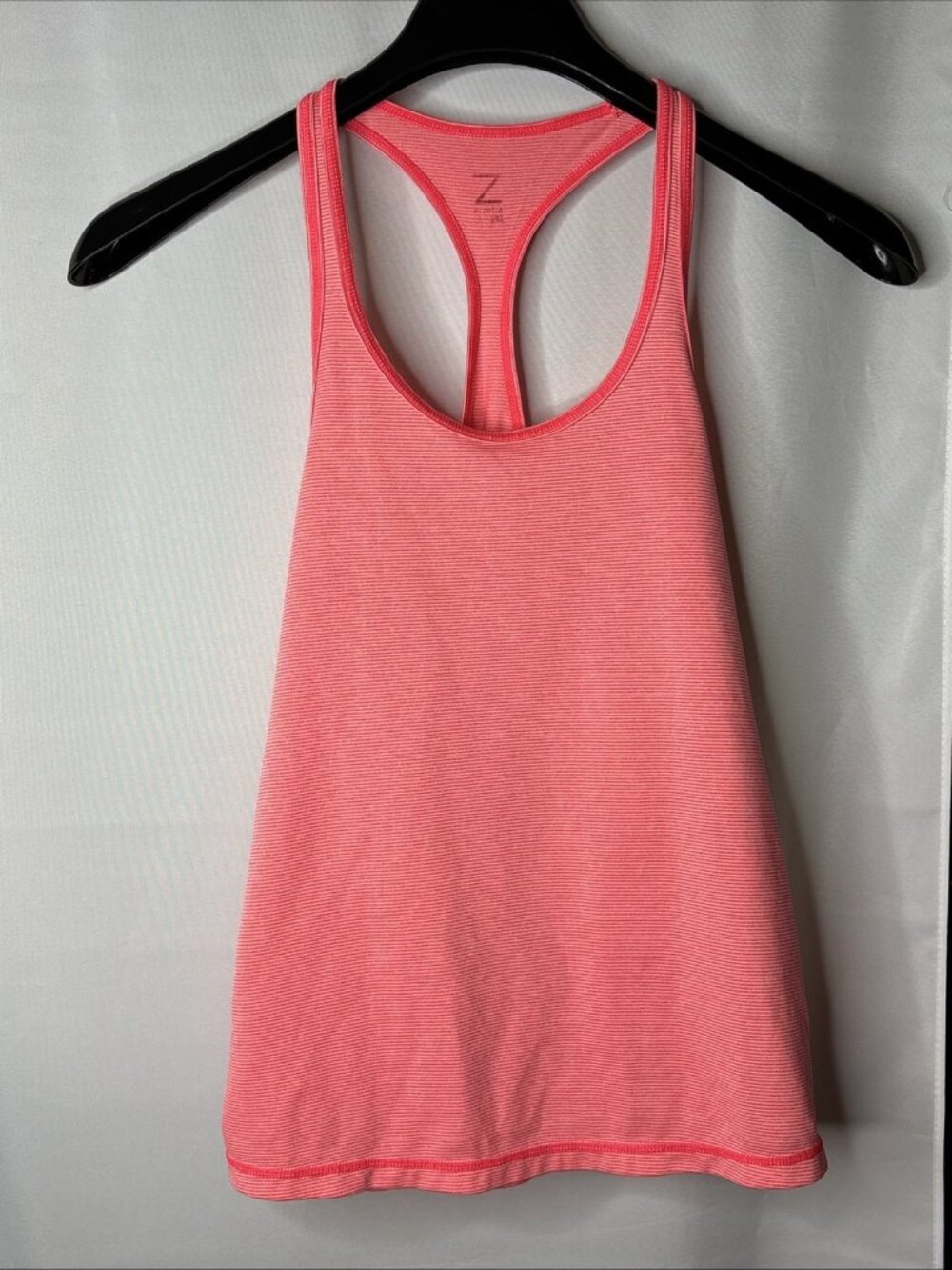 Z By Zella Womens Tank Top Size S Racerback Pink Striped Polyester